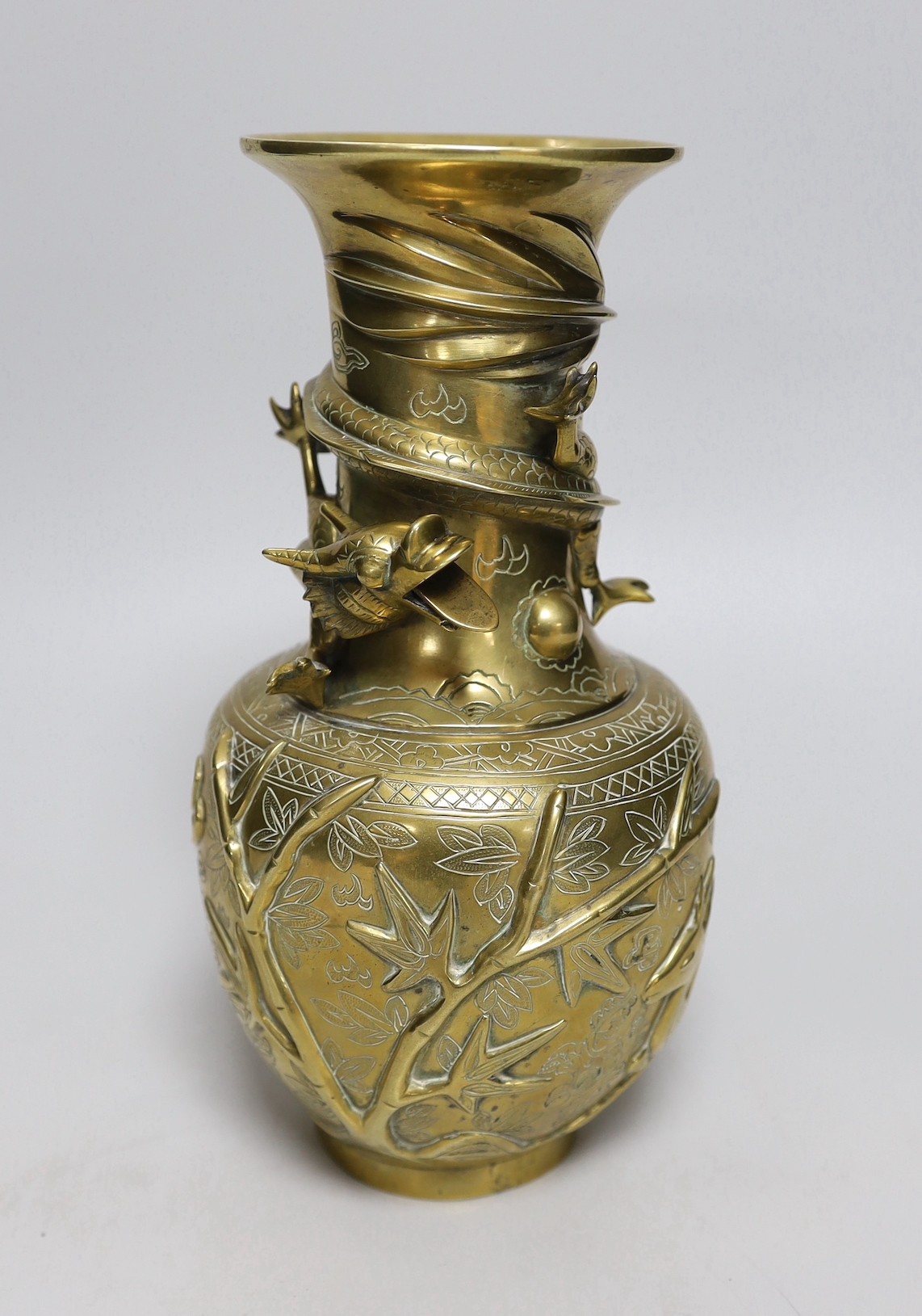 A Chinese bronze’dragon’ vase